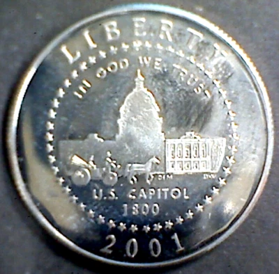 2001P Proof U.S. Capital Visitor Center Commemorative Clad Half Dollar - Image 1 of 2