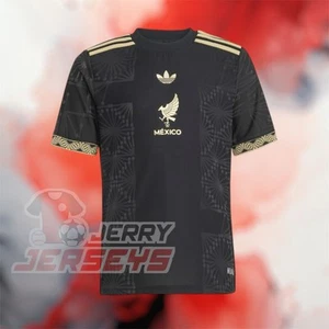 MEXICO BLACK GOLD MEN SOCCER JERSEY 2025 - Picture 1 of 7