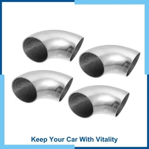 Universal OD 2 Inch 90 Steel Bend Tube Exhaust Elbow Pipe Package of 4 - Bild 1 von 7