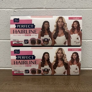 Lot of 2 Outre Perfect Hairline Freya Lace Front Wig 22” – DRST Maple Brown - Picture 1 of 12