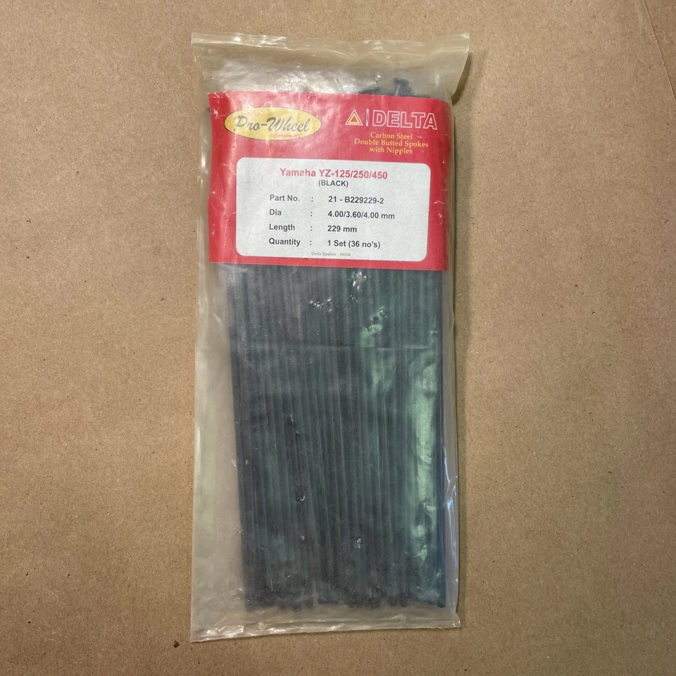 PRO-WHEEL 2001 - 2015 年 YAMAHA YZ250F 双扣 SPOKES 黑色/黑色前 21 件套 — 第 1/4 张图片