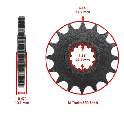 Drive Chain & Sprockets Kit Fits YAMAHA R1 YZF-R1 YZF1000R 1998 1999 2000-2003 - Image 1 of 4
