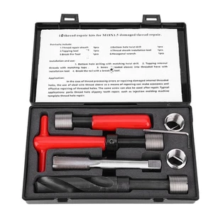 10Pcs Thread Repair Kit Twisted Drill Wrench Threaded Insert For Car M18x1.5 - Picture 1 of 23