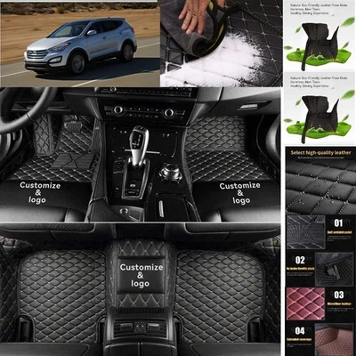 For Hyundai Santa Fe 5-seater Car Floor Mats Anti-Slip Carpets Handmade Liners Foto 1 de 4