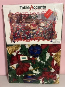 NUEVO Mantel de Navidad Oblongo 60” X 84” Colorido Poliéster Mezcla Algodón - Imagen 1 de 2