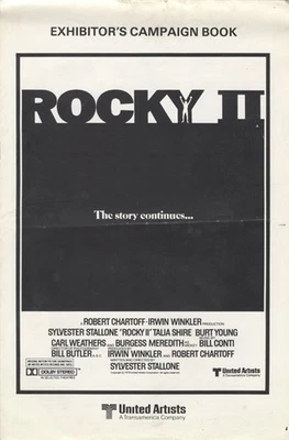 Rocky 2 Original UK Movie Pressbook Sylvester Stallone Poster Art Photos article - Image 1 of 2
