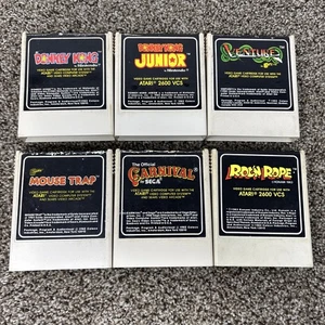 Atari 2600 Coleco Spiel 6 Stück getestet Roc N Rope Donkey Kong Jr Venture - Bild 1 von 5