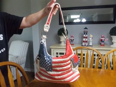 Bolso Cartera de Hombro Blazin Roxx Rojo/Blanco/Azul Bandera Americana EE. UU. 4 de Julio Foto 1 de 4