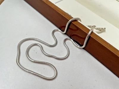 EXCELENTE COLLAR DE CADENA MODERNISTA PESADO 925 PLATA ESTERLINA SÓLIDA GRUESO 18" 46CM Foto 1 de 4