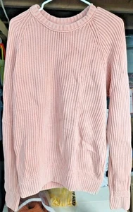 Abercrombie & Fitch Sweater Women's Medium Long Sleeve Knit Casual Pullover Pink - Picture 1 of 5