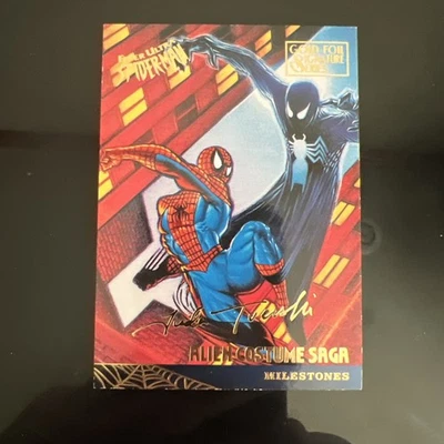 1995 Marvel Carnage And Spider-Man Gold Foil Signature Alien Costume Saga - Image 1 of 4
