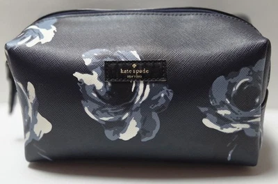 Kate Spade Bag Cosmetic Make Up Jewelry Shore Street Night Rose Davie Navy Foto 1 de 4