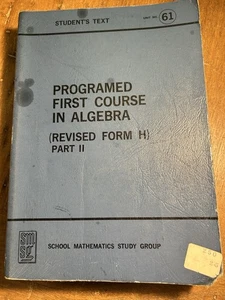 ancien livre de mathématiques en algèbre programmé Yale 1965 premier cours (partie 2) - Photo 1/12