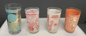 Menge 4 Vintage mattierte Souvenir Gläser Grand Canyon, OK, Lake Wales, NC EUC! - Bild 1 von 24