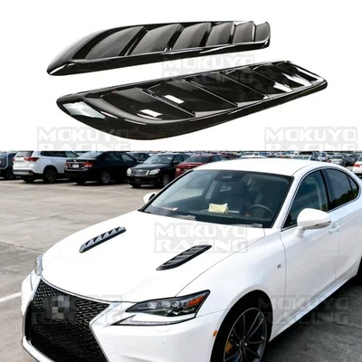 For LEXUS TOYOTA Black Car Front Hood Side Air Vent Scoop Decor Trim  2Pcs Foto 1 de 4