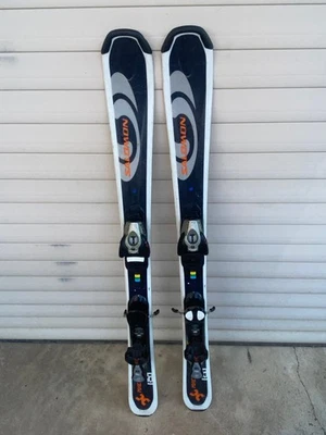 Snowblades Mini Ski Neri SALOMON Axess 120 Cms Fartati Affilati Pronti A Sciare - Immagine 1 di 3