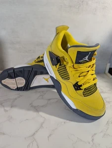 Nike Air Jordan 4 Retro GS 'Yellow Lightning'  Youth Size 6.5Y 2021 408452-700 - Picture 1 of 11