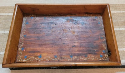 Antique Original Primitive Wood Butter Working Maker Tray with Drain Hole - Image 1 of 4