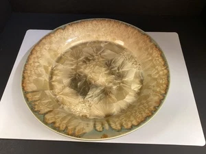 Edgecomb Potters Maine große runde Kristallglasurplatte signiert hoch gebrannt - Bild 1 von 9