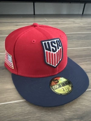 New Era 59 Fifty USMNT US National Soccer Team Fitted Hat Men’s Sz: 7 1/4 - Image 1 of 4