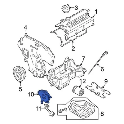 For Nissan Altima 2008-2014 Nissan 150107Y00A Engine Oil Pump - Imagem 1 de 4