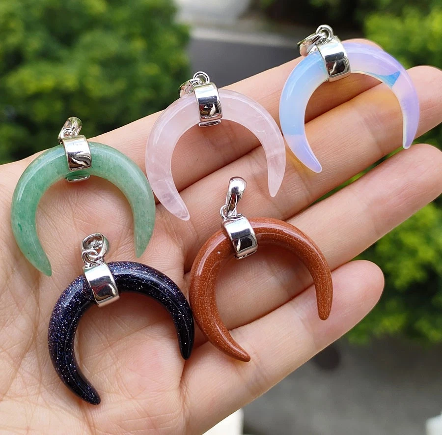 Colgantes de gemas variadas de aventurina de ópalo 5 piezas amuleto energía mágica suerte encanto Foto 1 de 1