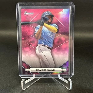 2023 Bowman Sterling Xavier Isaac Magenta Refractor /75 Tampa Bay Rays - Picture 1 of 2