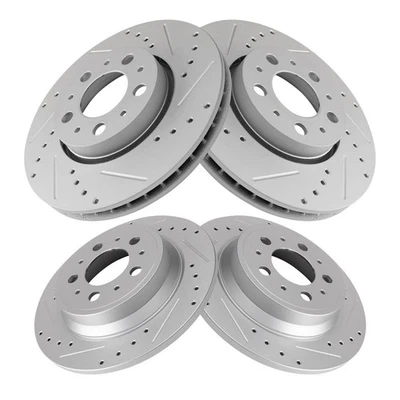 Drilled Brake Rotor Set Fits 01-09 Volvo S60 99-06 S80 01-06 V70 03-07 XC70 - Image 1 of 4