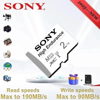Tarjeta Micro SD SONY 2TB 512GB 256GB 128GB TF Tarjeta de Memoria Extrema 1TB U3 4K Alta Foto 1 de 4