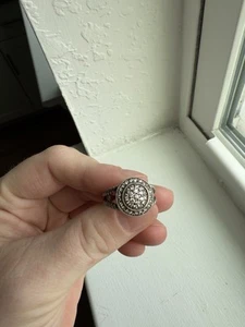 Anillo David Yurman de plata de ley con pavé de diamantes talla 5,5 - Imagen 1 de 5