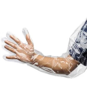 50Pcs Veterinary Insemination Rectal Long Gloves Disposable Plastic Full Arm ... - Picture 1 of 6
