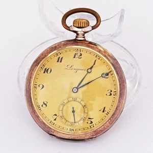 1930's vintage Longines Swiss made solid silver pocket watch 10 Grands prix - Picture 1 of 11