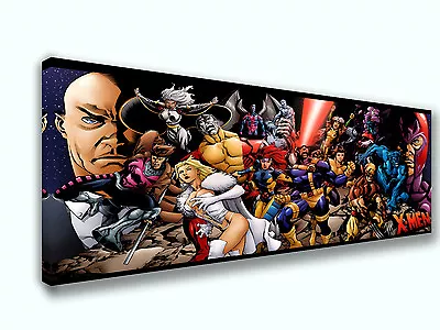 X-Men Dr X Magneto Panoramic Picture Canvas Print Home Decor Wall Art