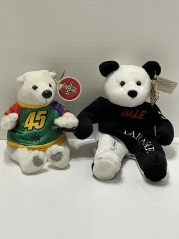Dale Earnhardt, Adam Petty Plush Stuffed Bears NASCAR Coca-Cola Salvinos Bammers Cover