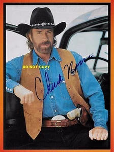 VERKLEIDUNG NORRIS 8X10 AUTHENTISCH PERSÖNLICH SIGNIERT AUTOGRAMM NACHDRUCK FOTO RP  - Bild 1 von 1