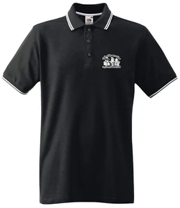 IF THE KIDS ARE UNITED Tipped Poloshirt Black/white - Picture 1 of 2