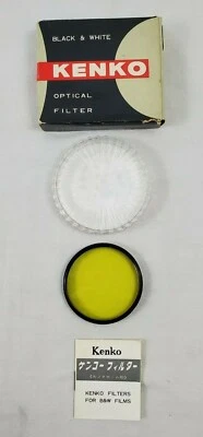 VINTAGE Kenko Black & White Optical Filter Hoya Glass SY48-2/55Y2 Made in Japan  - Image 1 of 4