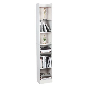 70.9 Inch Tall Narrow Bookcase, Floor , Corner Bookshelf with Storage, 6 Tierh  - Picture 1 of 25