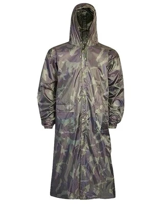 SEÑORA CAMUFLAJE GABARDINA 100% IMPERMEABLE A PRUEBA DE VIENTO larga senderismo mac chaqueta Foto 1 de 3