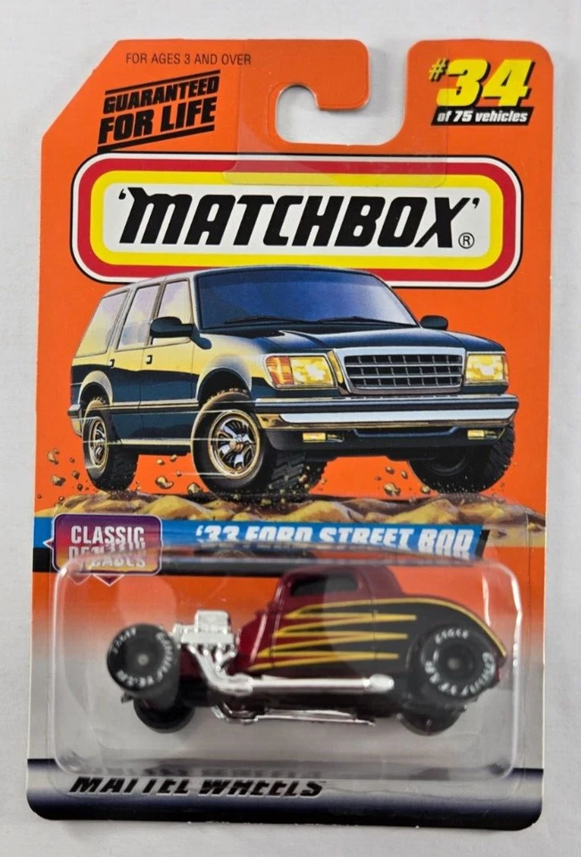1997 Matchbox 1933 Ford Street Rod #34 of 75 Maroon Classic Decades Hw4