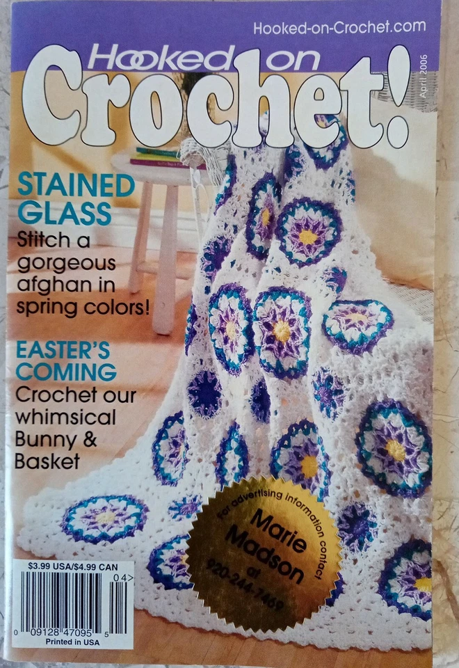 Hooked on Crochet Magazine VTG April 2006 #116 Easter Bunny Basket Plush Purse - Image 1 of 4