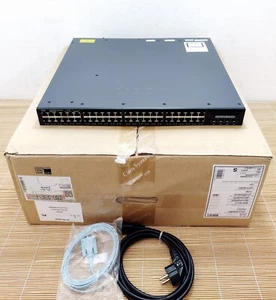 Neu Cisco WS-C3650-48TQ-S Standalone Optional Stacking 48 10/100/1000 1xPWR New - Bild 1 von 1