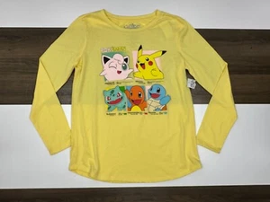 Pokemon Womens Med / Youth 2XL Yellow Shirt Top Pikachu Starters Pokedex - Picture 1 of 8