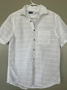 OLD NAVY Short Sleeve Everyday Shirt Regular Fit Mens Size Medium White - Picture 1 of 5
