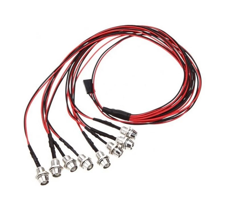 H-Speed HSPX016 LED-Set 8 x mit 5mm LED weiß&rot H-SPEED für RC-Car  - Bild 1 von 1