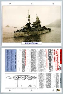 HMS Nelson - 1927-45 - Capital Ships - Atlas Warships Maxi Card - Picture 1 of 1