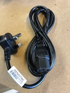 Power Cord UK Plug to IEC Cable (PC Mains Lead) C13 2m Kettle Lead - Picture 1 of 1