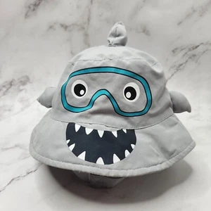 Shark Snorkeling Boys Swim Sunhat Hat Adjustable Strap 0-6M - Picture 1 of 4