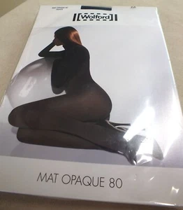 Wolford Mat Opaque 80 Women's Tights Sz. M Cobalt Brand New/Sealed Austria - Picture 1 of 3