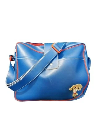 Bolso de fin de semana Pup Stop para niños azul rojo con cremallera para cachorro con correa delantera bandolera Foto 1 de 4